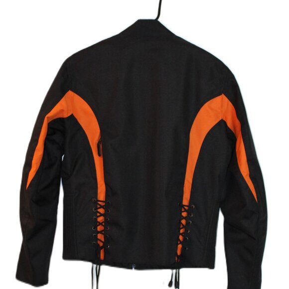 Nexgen Womens MotorCycle Jacket Black Orange Size M 100% Waterproof - Picture 2 of 15